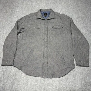 F/X Fusion Men's Button Up Long Sleeve Quilted Shirt Size XL Pockets Lined - Picture 1 of 12