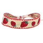 Strawberry Flower Embroidered Bracelet Handmade Friendship Woven Bracelet