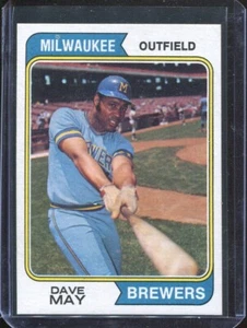 1974 Topps Baseball # 12 Dave May (NM-MT) Near Mint to Mint - Picture 1 of 2