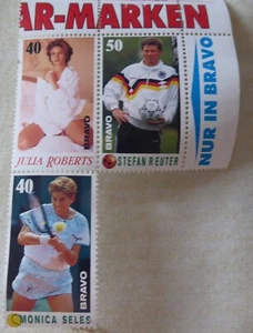 Rare special edition stamps inc. Julia Roberts, Stefan Reuter and Monica Seles - Bild 1 von 1