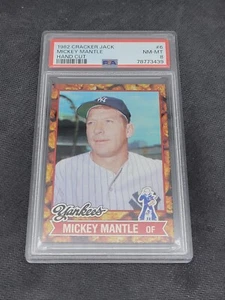 1982 Cracker Jack Mickey Mantle PSA 8 Hand Cut #6 - Bild 1 von 2