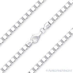 Brazalete de cadena italiano con eslabón de caja clásico de 4,5 mm en plata esterlina 925 sólida Italia - Imagen 1 de 2