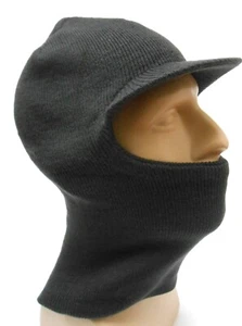 Winter Visor Beanie Balaclava Cold Weather Hat 2 Layers for Warmth - Picture 1 of 3