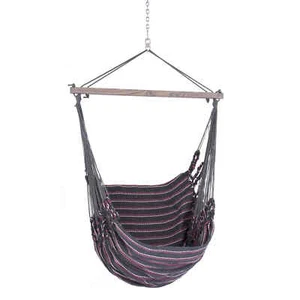 Chico Hängesessel wetterfest grau-pink / 1 Person  190 x 95  Polyester - Picture 1 of 4