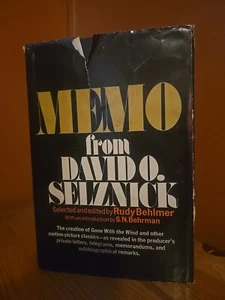 Memo from David O. Selznick Hardcover David O. Selznick 1972 - Imagen 1 de 5