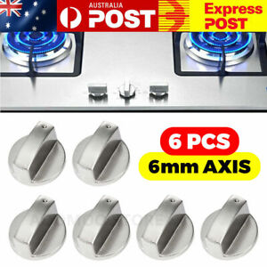 6x Alloy Home Kitchen Gas Stove Knobs Cooker Oven Cooktop Metal Switch Control