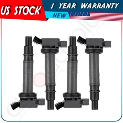 Pacote com 4 bobinas de ignição para 2007-2011 Toyota Camry 09-10 Toyota para Corolla L4 2.4L - Imagem 1 de 4