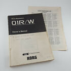 Korg 01R/W Rack Synthesizer Module - Official Manual Only - FREE SHIPPING