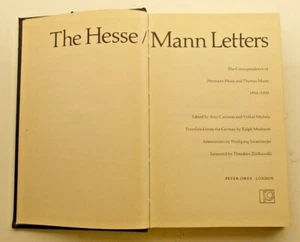The Hesse-Mann Letters edited by Anni Carlsson & Volker Michels 1976 hardback - Picture 1 of 11