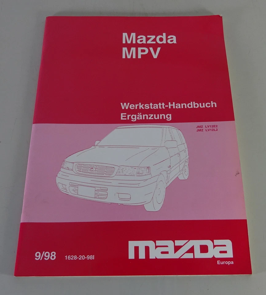 Manuale Officina Supplemento Mazda MPV Anno 1996-1999 Stand 09/1998 - Immagine 1 di 1