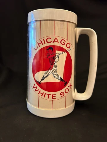 Vintage Thermo Serv MLB Chicago White Sox Falstaff Beer Plastic Mug Cover