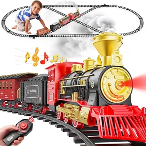 Train Set, Remote Control Train Toys with Luxury Tracks, Christmas Train Sets fo - Picture 1 of 6