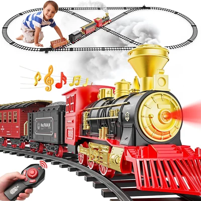 Train Set, Remote Control Train Toys with Luxury Tracks, Christmas Train Sets fo - Image 1 of 4