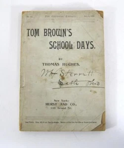 Tom Brown's School Days by Thomas Hughes Antique Book 1892 - Picture 1 of 5