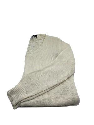 Forever 21 White Knitted Sweater Size L Mint Condition - Imagem 1 de 3