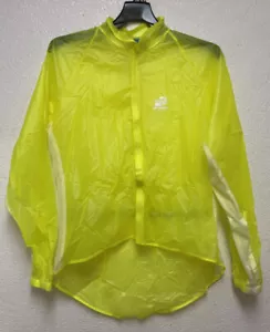 PERFORMANCE TECHNICAL WEAR Neon PVC BIKE CYCLING RAIN JACKET MENS SMALL - Picture 1 of 7