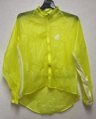 PERFORMANCE TECHNICAL WEAR Neon PVC BIKE CYCLING RAIN JACKET MENS SMALL - Image 1 of 4