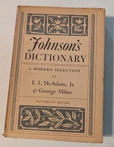 Johnsons Dictionary by EL McAdam Jr & George Milne 1963, 1st Editon 2nd Printing - Picture 1 of 8