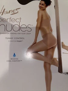 Hanes comfort flex TUMMY CONTROL Hosiery Perfect Nudes  Pantyhose SMALL NUDE 6 - Picture 1 of 3