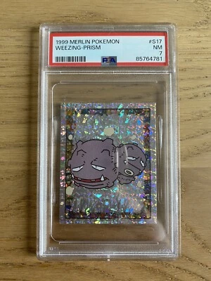 Carte Pokémon Merlin Stickers Nintendo Topps Smogogo Weezing S17 Prism PSA 7 PCA - Photo 1/2