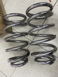 10 Inch Tapered Coil Springs Unknown Spring Rate Chrome  Pair USED - Bild 1 von 3