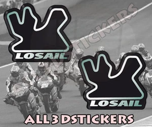 2x3D Stickers Resin Domed Losail Circuit 6x5 cm (2.36x1.96 ") Adhesive Decal - Imagen 1 de 1