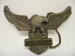 Vintage Triumph Motorräder Gürtelschnalle anderes Design offener Flügel Adler - Bild 1 von 4