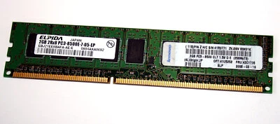2 GB ECC DDR3-RAM 240-pin 2Rx8 PC3-8500E ECC-Memory  'Elpida EBJ21EE8BAFA-AE-E' - Image 1 of 2