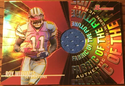 2004 Bowman Fabric Of The Future Roy Williams FF-RW Detroit Lions - Image 1 of 2