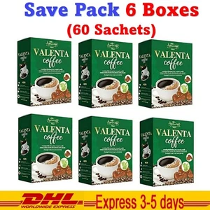 6x Valenta Instant Coffee Intense Burn Diet Weight Loss High Fiber (60 Sachets) - Picture 1 of 12