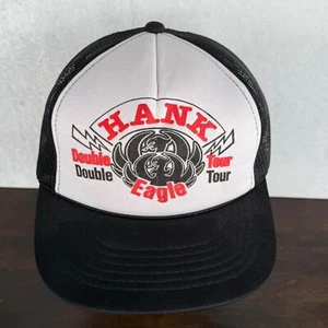 Vintage Hank Williams Jr. Double Eagle Tour Snapback Trucker Hat Souvenir - Picture 1 of 14