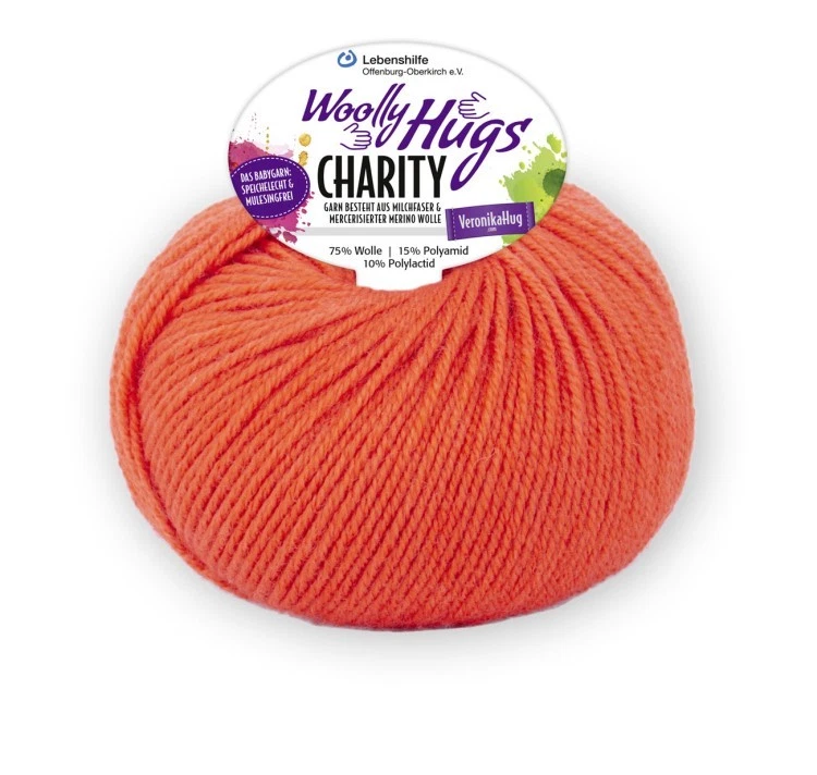 LANGENDORF & KELLER GMBH Woolly Hugs Charity Garn zum Stricken und Häkeln in vielen Farben 50 g