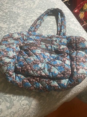 MARC BY MARC JACOBS Bright Blue Baby Travel  Weekender Shopper Tote Bag Floral - Image 1 of 4