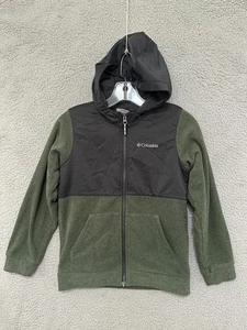 Columbia Boys Hoodie Jacket Size Medium 10/12 Green Kids Youth Polyester - Picture 1 of 5
