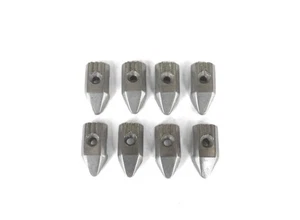 Lambretta Legshield alloy channel end caps GP set of 8 plain - Picture 1 of 1