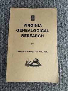 Virginia Genealogical Research by Schweitzer PB 1995 - Picture 1 of 3