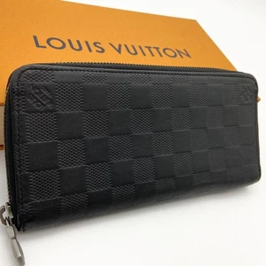 Extreme Excellent Condition Louis Vuitton Onyx Zippy Wallet Vertical Amfini - Picture 1 of 8