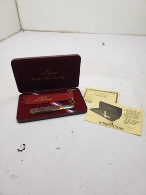 VTG Schrade 80th Anniversary Daddy Barlow Pocket Knife 280 Staglon Handle Folder - Image 1 of 4