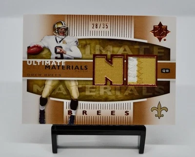 2007 Upper Deck Ultimate Collection Materials Game Used Drew Bree’s  #28/35 HOF - Image 1 of 4