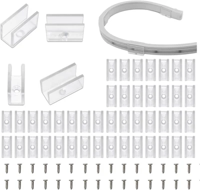 Neon Rope Light Mounting Brackets, 100PCS Clips for 6X12Mm LED Flex Strip - Image 1 of 4