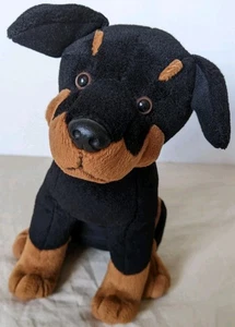 NEW - Perfect PUPPY DOG Gorgeous Stuffed Toy 22 cm tall Black & Tan - Aus Design - Picture 1 of 12