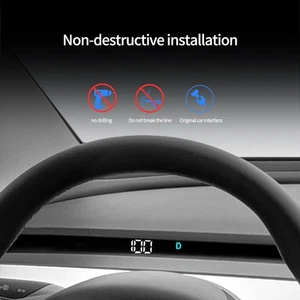Car HUD HUD Display ABS+PC Easy Installation Speedometer Turn Signal 1 Pc - Picture 1 of 12
