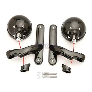 Gloss black Auxiliary light fog lamp housing bracket For Harley street electra - Picture 1 of 7