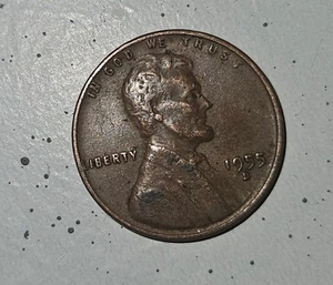 RARE - 1955 D - Error - Wheat Penny “L” In Liberty up rim due to offset penny - Picture 1 of 2