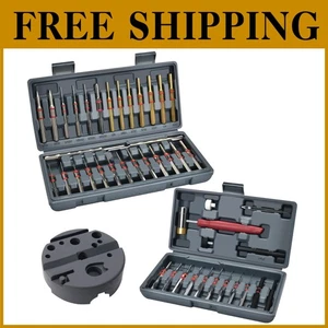 Professional Pin Punch Set with Hammer & Workbench Block - Picture 1 of 10