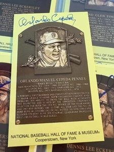 Orlando Cepeda Giants signed autographed baseball card HOF plaque postcard AUTO - Picture 1 of 1