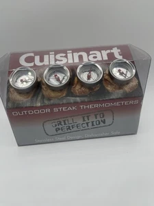 Cuisinart Outdoor Grilling Steak Thermometers Set of 4 Dishwasher Safe-Unopened - Picture 1 of 4