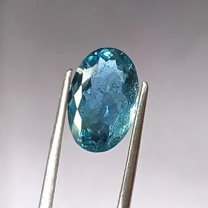 2,50 Karat natürlicher blauer Santa Maria Aquamarin oval facettierter Edelstein 7,7 x 11,8 mm - Bild 1 von 7