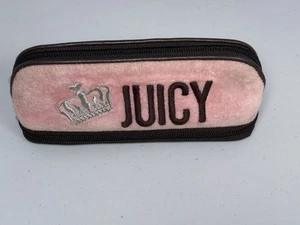 Bolso de Maquillaje Lápiz Vintage Y2K Juicy Couture Bordado Terciopelo Melocotón RARO - Imagen 1 de 10