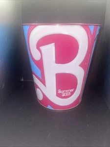 Barbie The Movie 2023 Cinemark Embossed Popcorn Tin Bucket Goldenlink - Picture 1 of 6